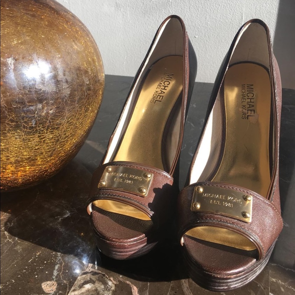 Michael Kors Peep Toe Platform Heels